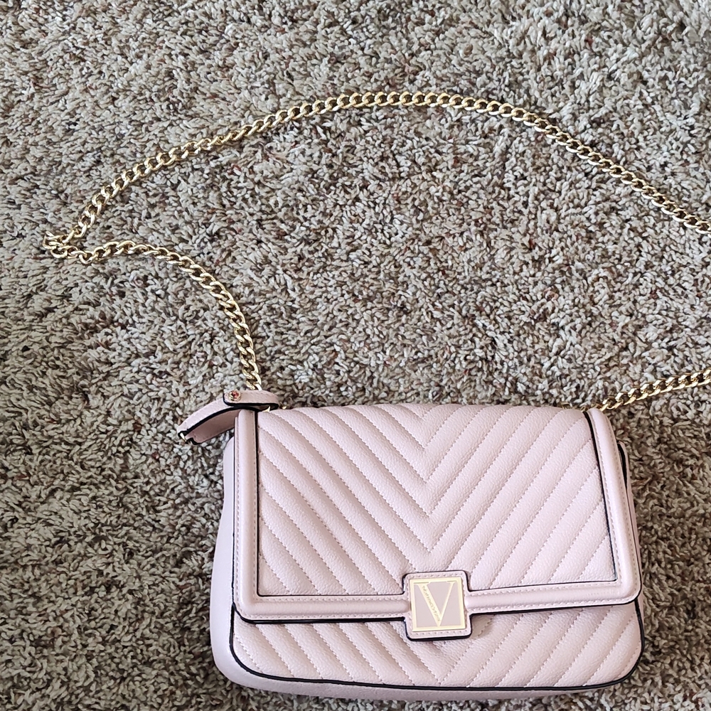Victoria's Secret Blush Quilted Crossbody Bag